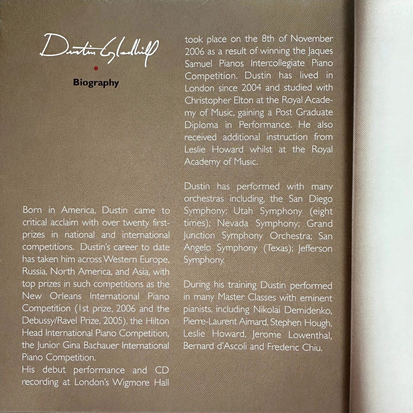 Live at Wigmore Hall - 2006