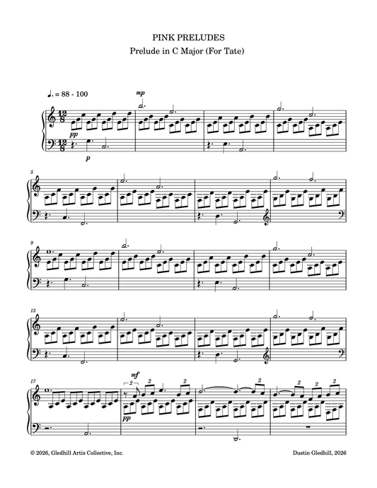 Prelude in C Major (For Tate) - Sheet Music